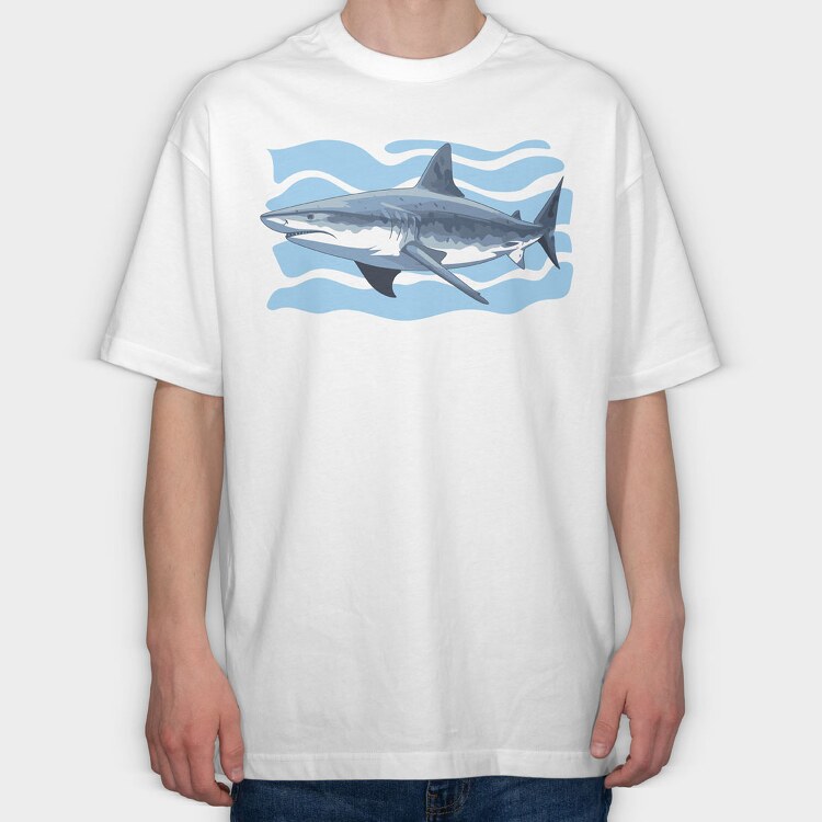 Tiger Shark, Tricou Oversize Barbati (Unisex)