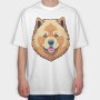 Chow Chow, Tricou Oversize Barbati (Unisex)
