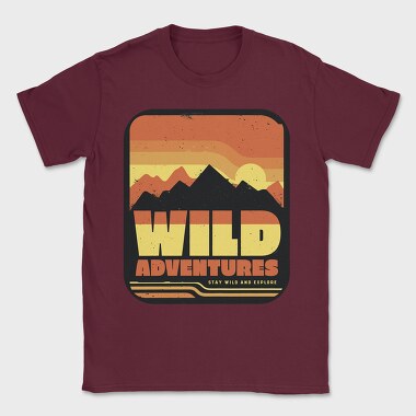 Retro Sunset Wild Adventures, Tricou Barbati (Unisex)