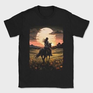 Rider Girl on Horse, Tricou Barbati (Unisex)