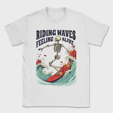 Riding Waves Feeling Alive, Tricou Barbati (Unisex)