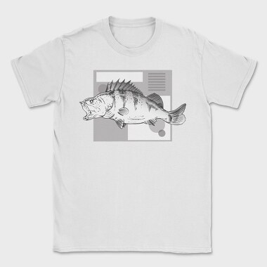River Perch Sketch, Tricou Barbati (Unisex)