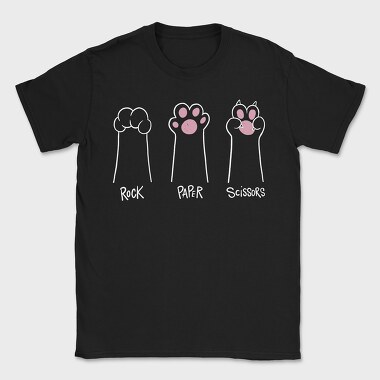 Rock Paper Scissors Paw, Tricou Barbati (Unisex)