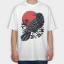 Crow Sunset, Tricou Oversize Barbati (Unisex)
