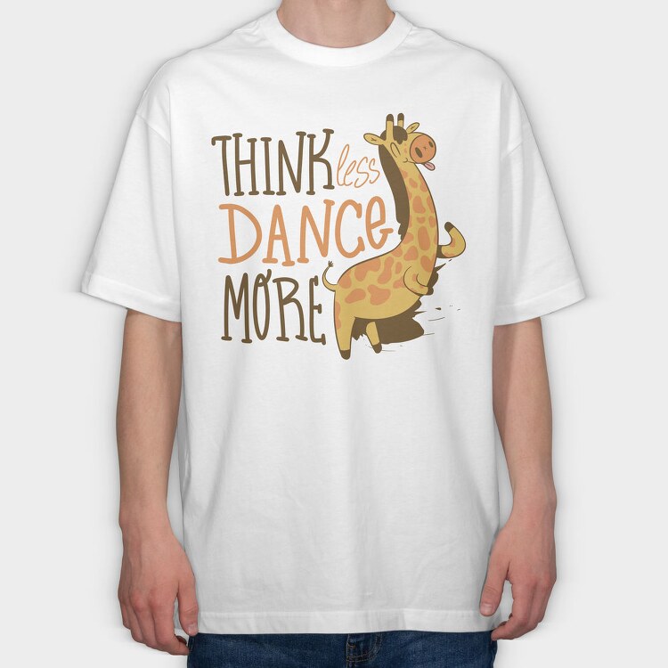 Dancing Giraffe, Tricou Oversize Barbati (Unisex)