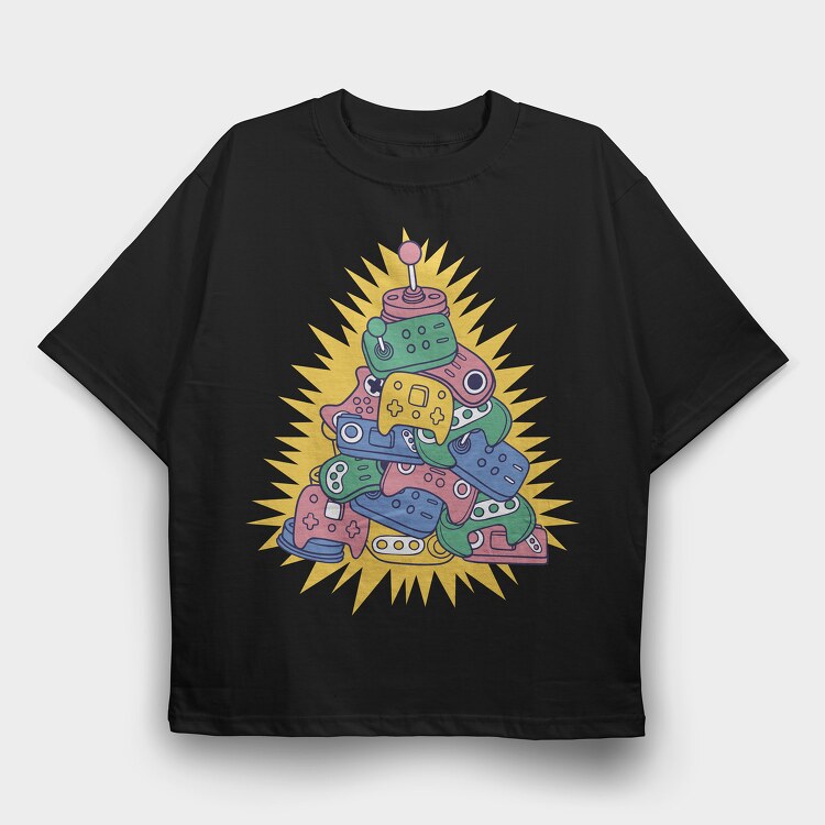 Tree Joystick, Tricou Oversize Barbati (Unisex)