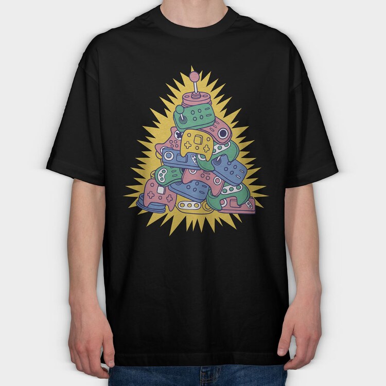 Tree Joystick, Tricou Oversize Barbati (Unisex)