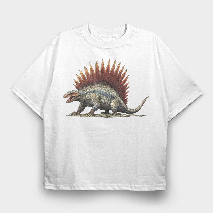 Dimetrodon, Tricou Oversize Barbati (Unisex)