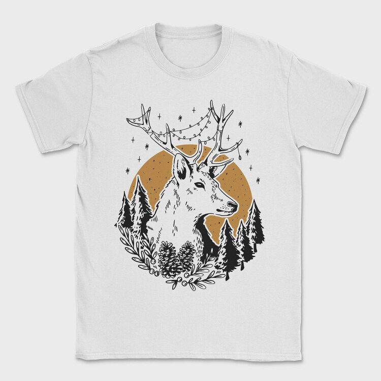 Deer Christmas, Tricou Barbati (Unisex)