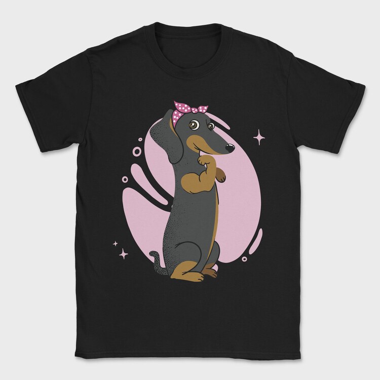 Dachsund Girl, Tricou Barbati (Unisex)