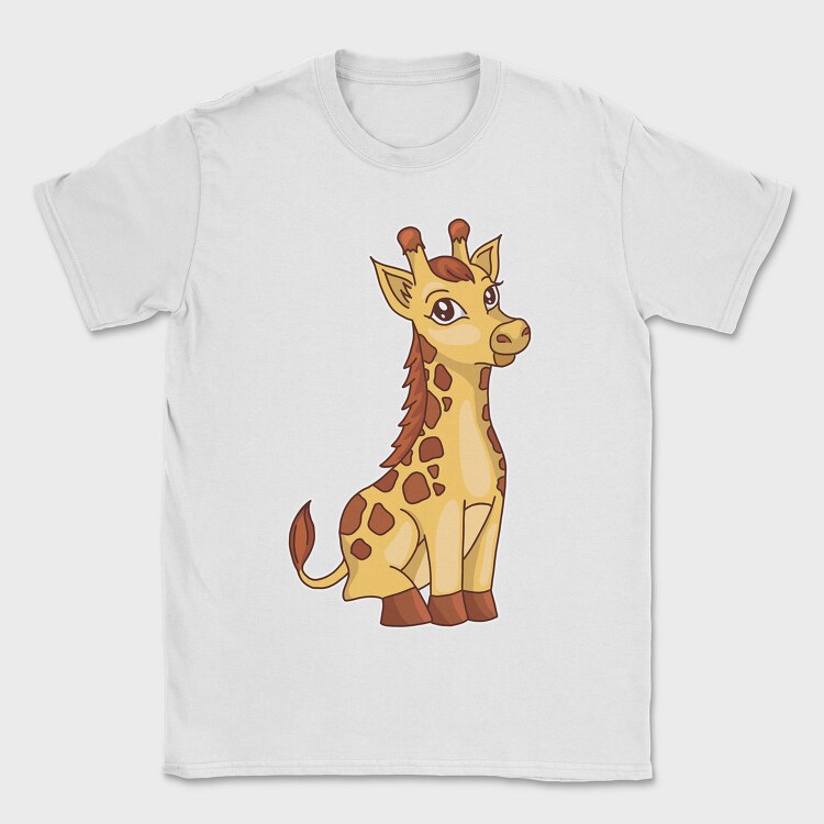 Cute Giraffe Cartoon, Tricou Barbati (Unisex)