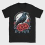 Crow and Roses, Tricou Barbati (Unisex)