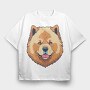 Chow Chow, Tricou Oversize Barbati (Unisex)