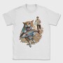 Cat Escaping With Fish, Tricou Barbati (Unisex)
