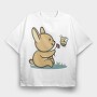Bunny Bee, Tricou Oversize Barbati (Unisex)