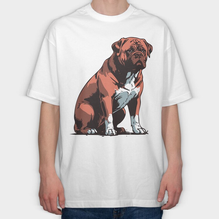 Bordeaux Mastiff, Tricou Oversize Barbati (Unisex)