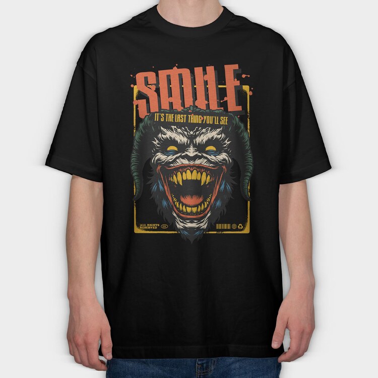 Trend Monster Face, Tricou Oversize Barbati (Unisex)