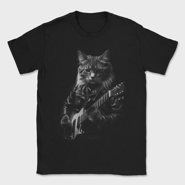 Rocker Cat, Tricou Barbati (Unisex)