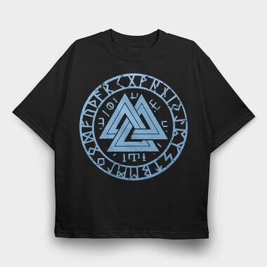 Runes Viking Valknut, Tricou Oversize Barbati (Unisex)