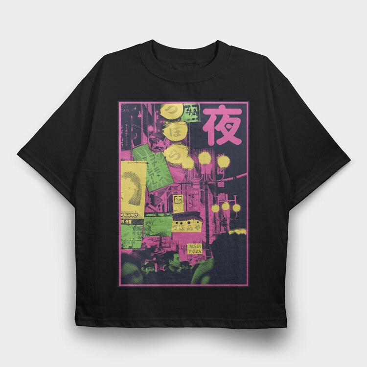 City Halftone, Tricou Oversize Barbati (Unisex)