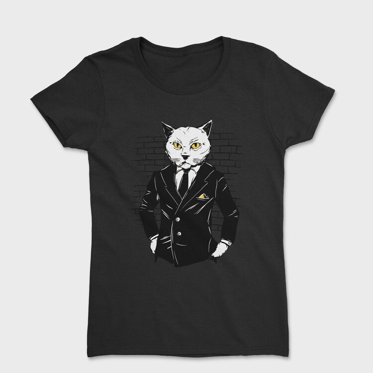 Gangster Cat In A Suit, Tricou Femei