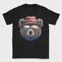 bear face with sunglasses, Tricou Barbati (Unisex)