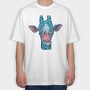 Blue Giraffe, Tricou Oversize Barbati (Unisex)