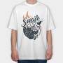 Clown Smile or Die, Tricou Oversize Barbati (Unisex)
