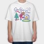 Santa Getting Ready for Christmas, Tricou Oversize Barbati (Unisex)