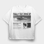 Ufo Newspaper, Tricou Oversize Barbati (Unisex)