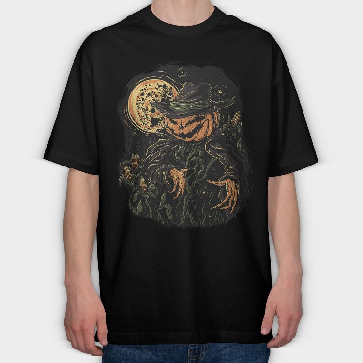 Scarecrow Pumpikin, Tricou Oversize Barbati (Unisex)