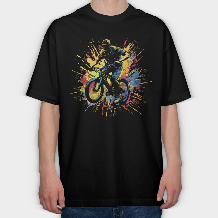 Colorful Bmx, Tricou Oversize Barbati (Unisex)