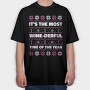 Ugly Sweater Wine, Tricou Oversize Barbati (Unisex)