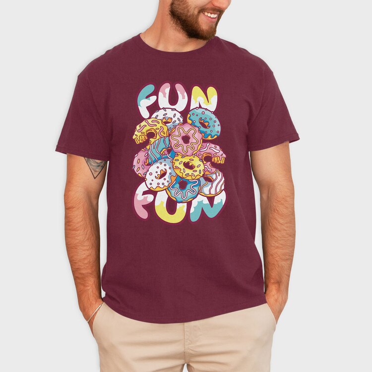 Fun Donuts, Tricou Barbati (Unisex)