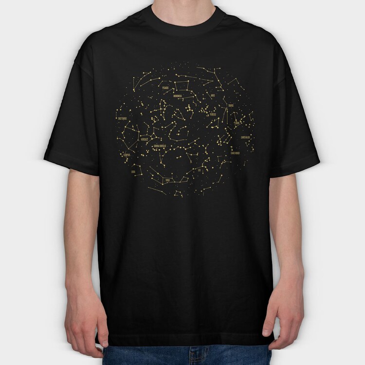 North Constellations, Tricou Oversize Barbati (Unisex)