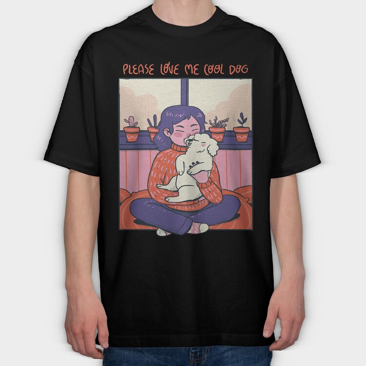 Comfy Chill Girl 8, Tricou Oversize Barbati (Unisex)
