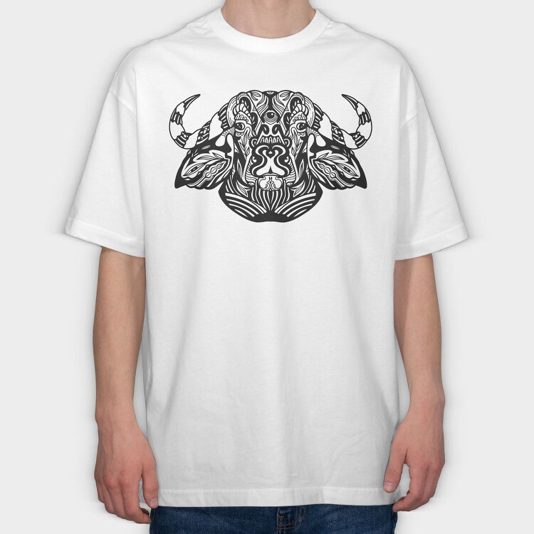 Tribal Ox, Tricou Oversize Barbati (Unisex)