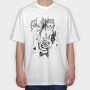 Compass Wolf, Tricou Oversize Barbati (Unisex)