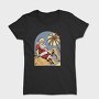 Tropical Santa Claus At The Beach Beachy Claus, Tricou Femei