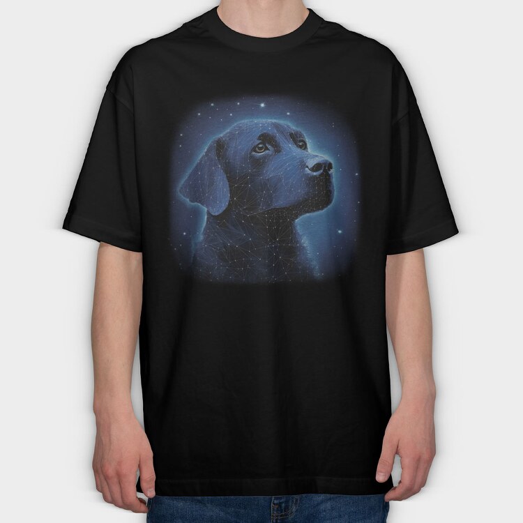 Constelation Labrador Dog, Tricou Oversize Barbati (Unisex)