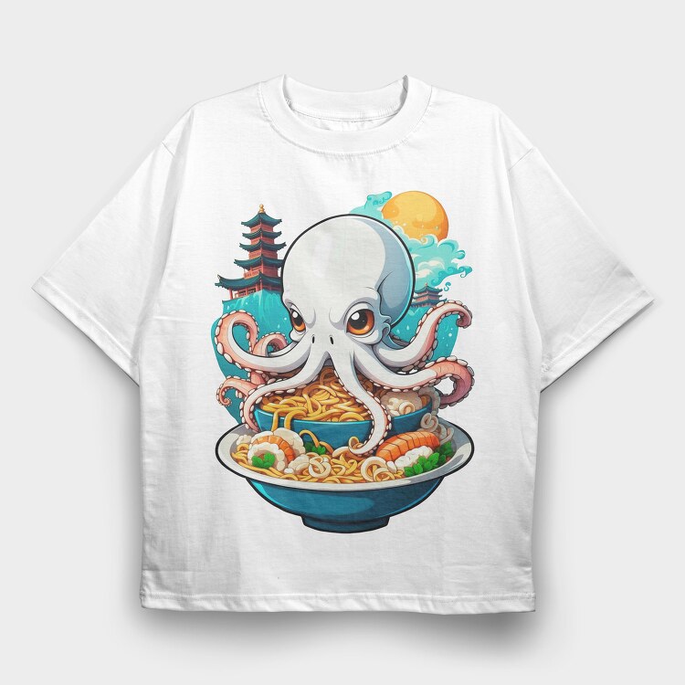 Octopus Ramend, Tricou Oversize Barbati (Unisex)