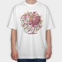 Unicorn Santa Aliens Sasquatch, Tricou Oversize Barbati (Unisex)