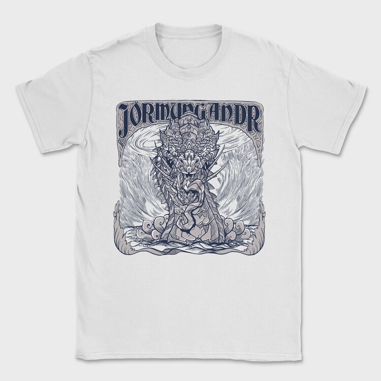 World Serpent Norse Mythology Jormungandr Snake, Tricou Barbati (Unisex)