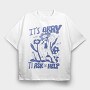 Woman With Flowers Cartoon Neurodiversity 01, Tricou Oversize Barbati (Unisex)