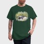 Cat Sleeping in Flower Field, Tricou Barbati (Unisex)