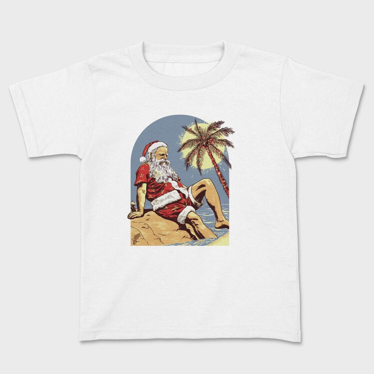 Tropical Santa Claus At The Beach Beachy Claus, Tricou Copii