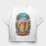 Tropical Beer Beach, Tricou Oversize Barbati (Unisex)