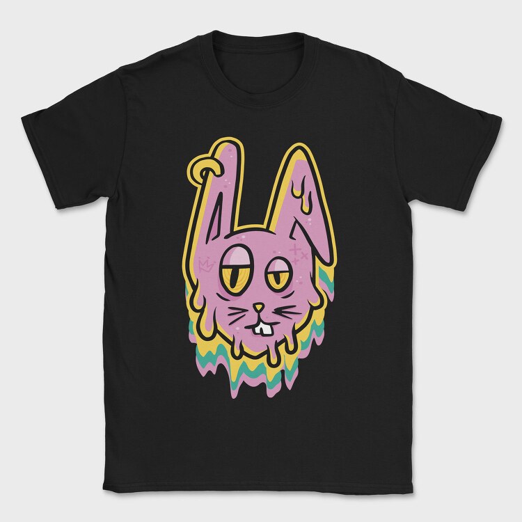 Trippy Melting Bunny, Tricou Barbati (Unisex)