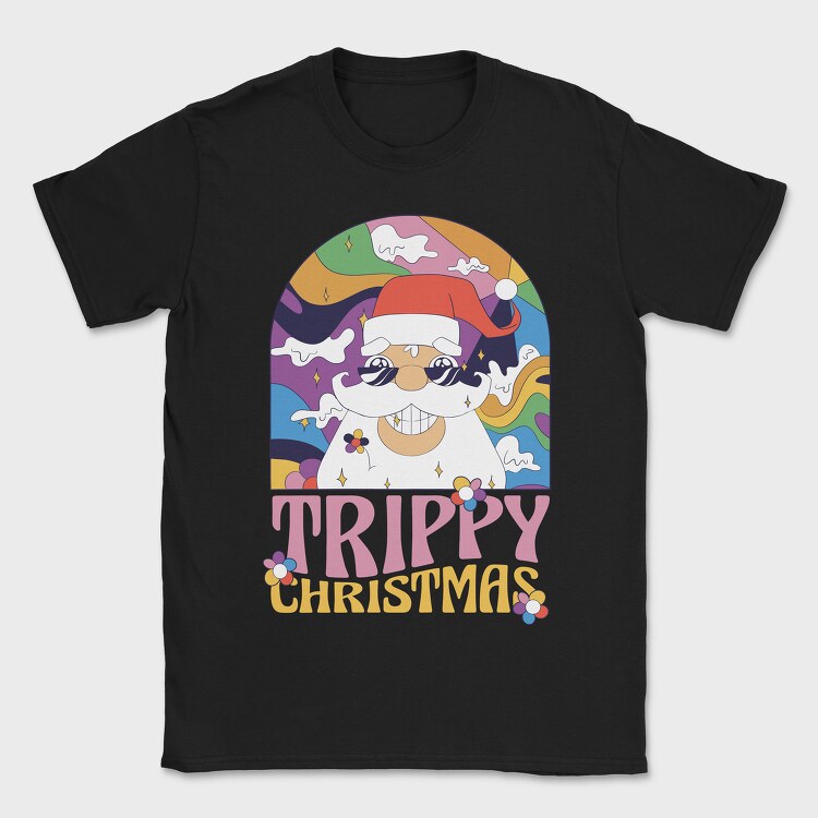 Trippy Christmas Santa, Tricou Barbati (Unisex)