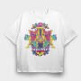 Trippy Cats Psychedelic 01 (2), Tricou Oversize Barbati (Unisex)